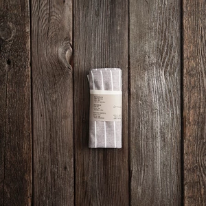 natural brown striped bread bag with white stripes