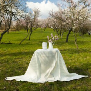 terítő len linen tablecloth garden