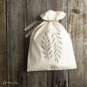 quality cotton canvas hand printed ears with leaf pattern